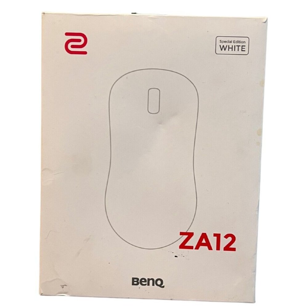 Zowie ZA12 Special Edition White Esports Gaming Mouse w/ Hyperglides & Paracord